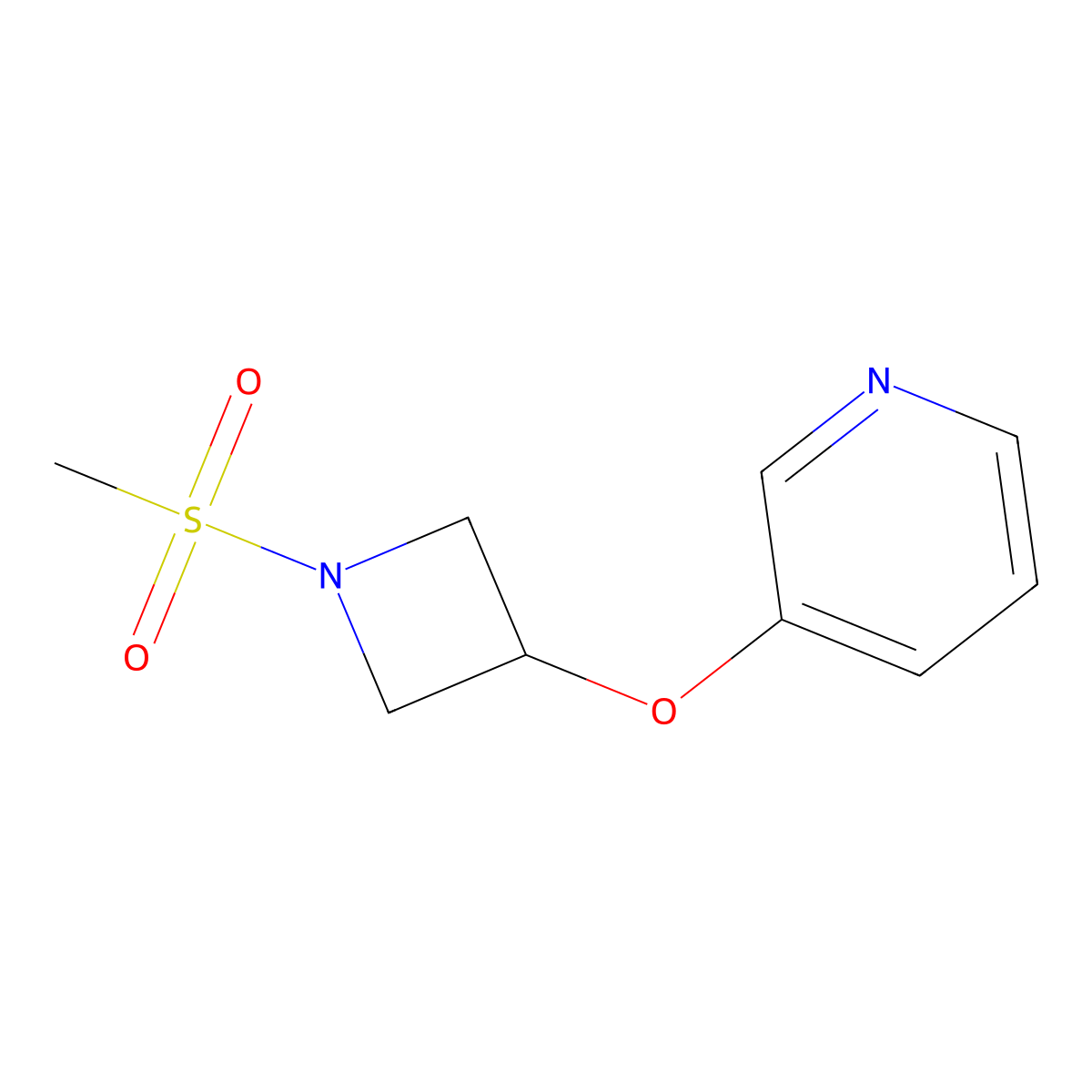 3-((1-(Methylsulfonyl)azetidin-3-yl)oxy)pyridine molecular structure, CAS 1903199-97-2