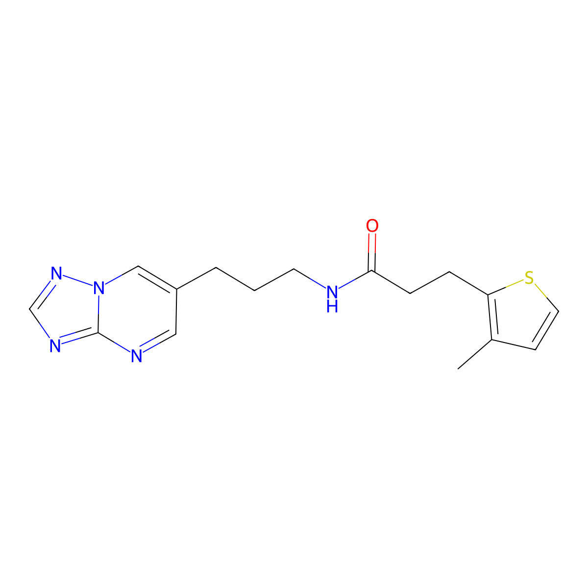 N-(3-([1,2,4]triazolo[1,5-a]pyrimidin-6-yl)propyl)-3-(3-methylthiophen-2-yl)propanamide molecular structure, CAS 1903211-97-1