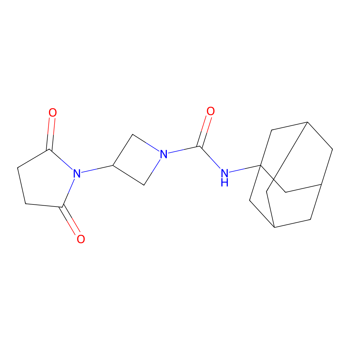 N-(adamantan-1-yl)-3-(2,5-dioxopyrrolidin-1-yl)azetidine-1-carboxamide molecular structure, CAS 1903218-41-6
