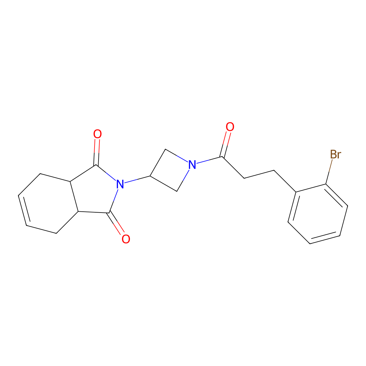 2-(1-(3-(2-bromophenyl)propanoyl)azetidin-3-yl)-3a,4,7,7a-tetrahydro-1H-isoindole-1,3(2H)-dione molecular structure, CAS 1903218-97-2
