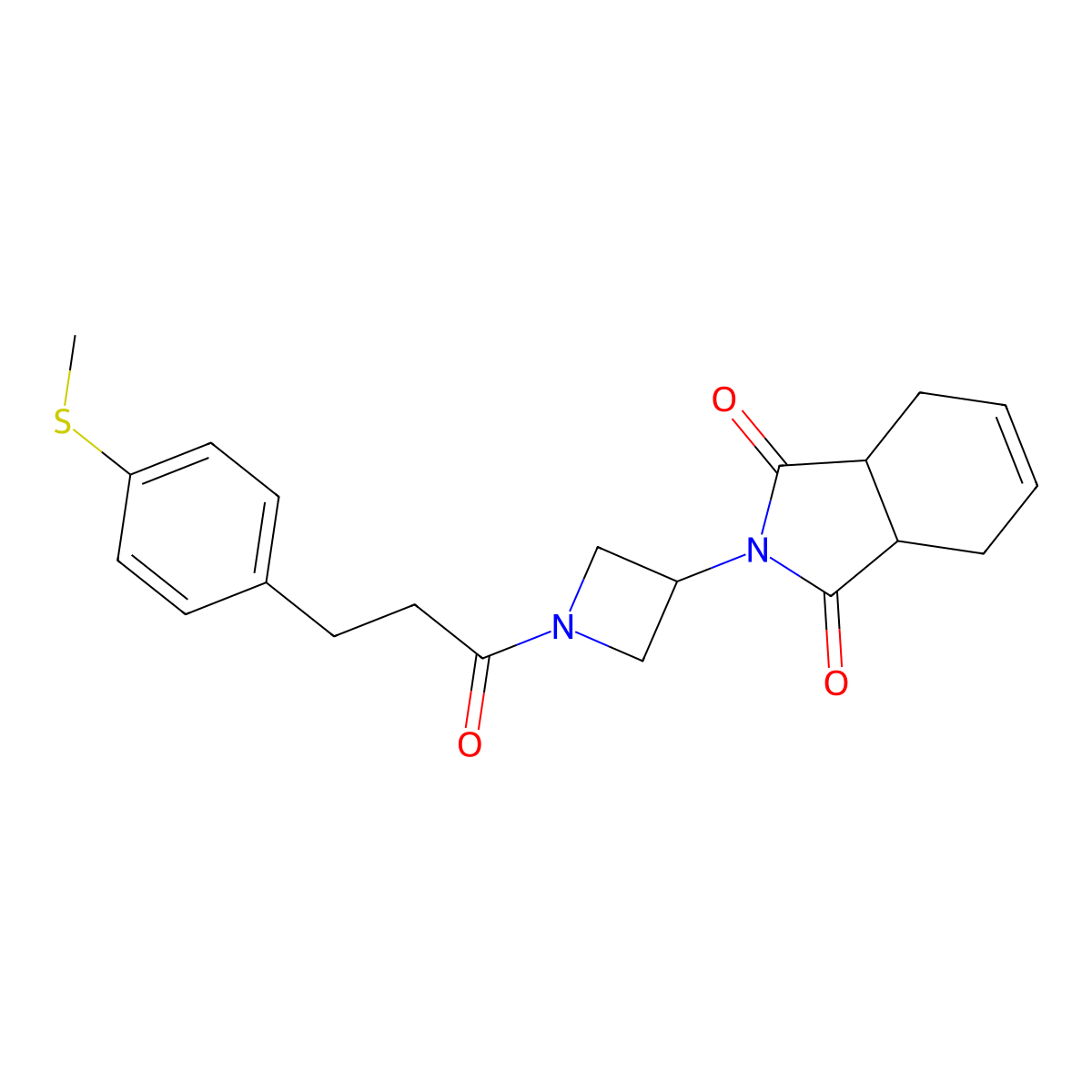 2-(1-(3-(4-(methylthio)phenyl)propanoyl)azetidin-3-yl)-3a,4,7,7a-tetrahydro-1H-isoindole-1,3(2H)-dione molecular structure, CAS 1903219-11-3