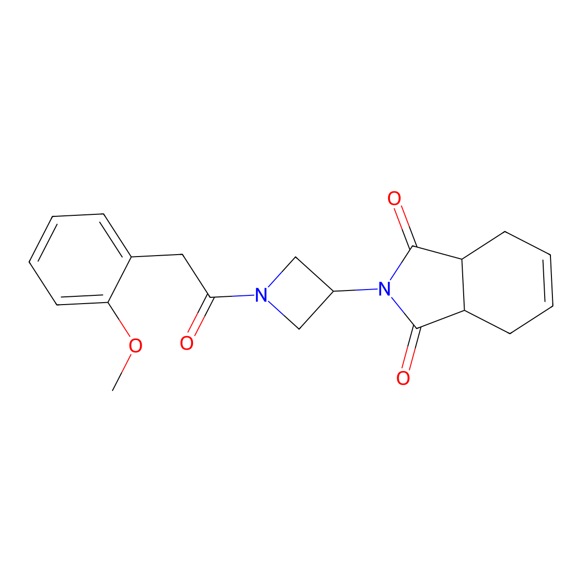 2-(1-(2-(2-methoxyphenyl)acetyl)azetidin-3-yl)-3a,4,7,7a-tetrahydro-1H-isoindole-1,3(2H)-dione molecular structure, CAS 1903219-36-2