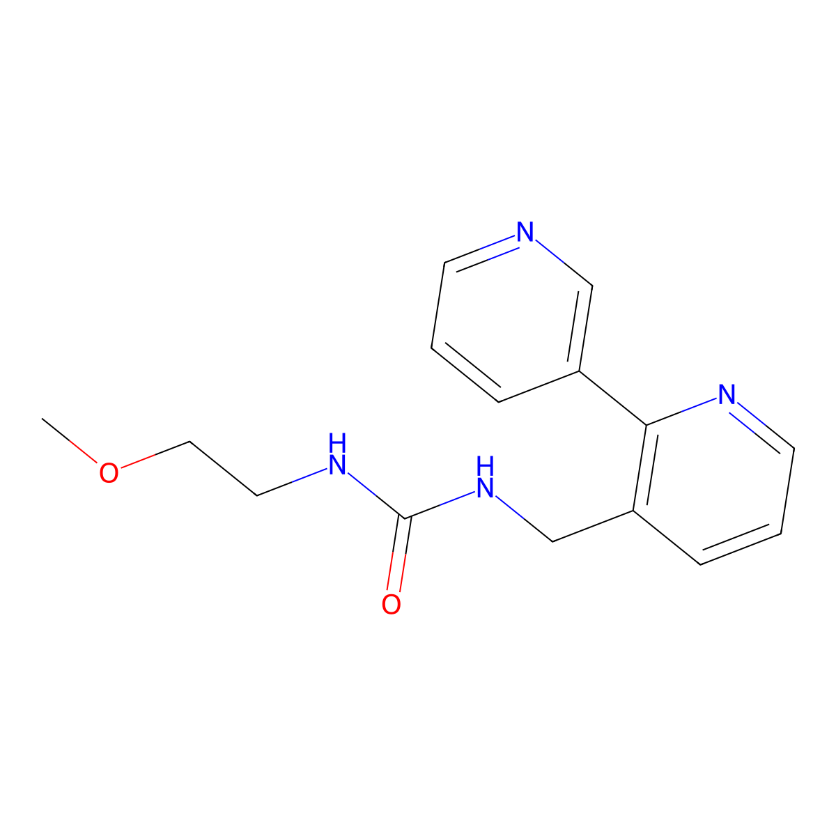 1-({[2,3'-Bipyridine]-3-yl}methyl)-3-(2-methoxyethyl)urea molecular structure, CAS 1903221-49-7
