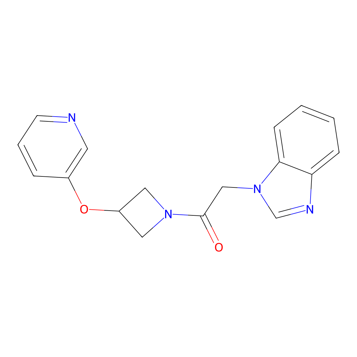 2-(1H-1,3-benzodiazol-1-yl)-1-[3-(pyridin-3-yloxy)azetidin-1-yl]ethan-1-one molecular structure, CAS 1903224-37-2