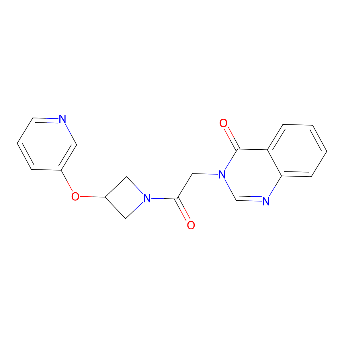 3-(2-oxo-2-(3-(pyridin-3-yloxy)azetidin-1-yl)ethyl)quinazolin-4(3H)-one molecular structure, CAS 1903224-43-0