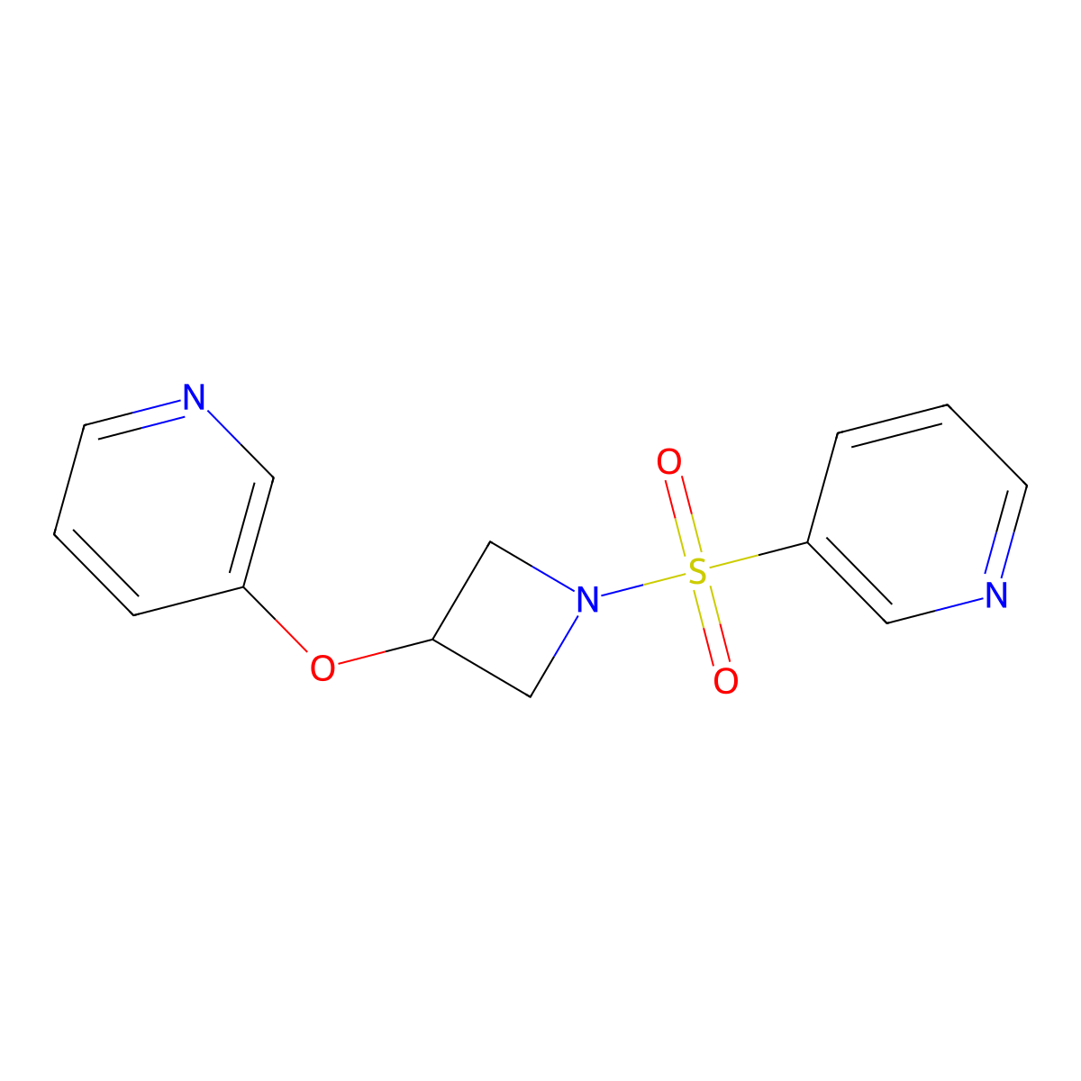3-((3-(Pyridin-3-yloxy)azetidin-1-yl)sulfonyl)pyridine molecular structure, CAS 1903226-15-2