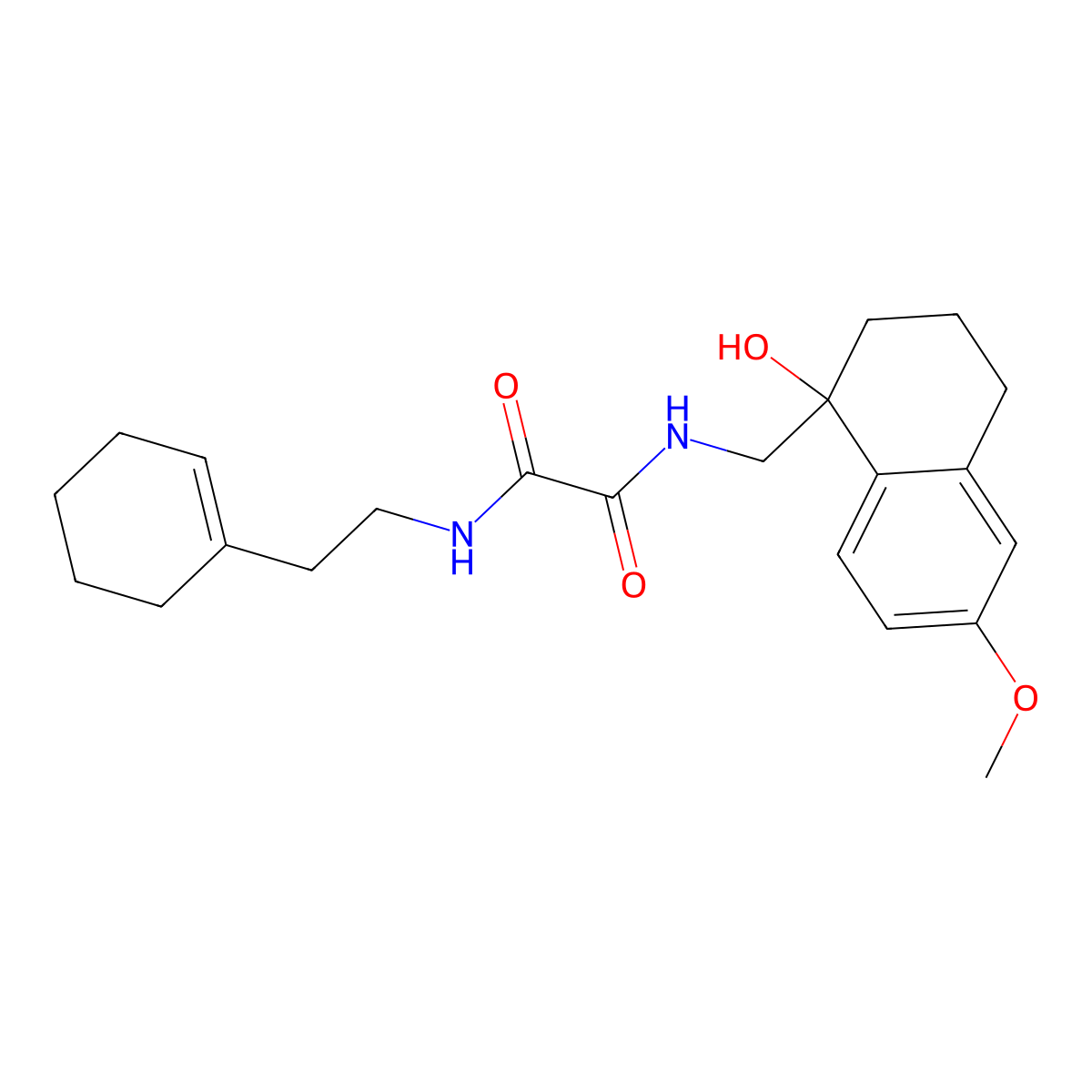 N1-(2-(cyclohex-1-en-1-yl)ethyl)-N2-((1-hydroxy-6-methoxy-1,2,3,4-tetrahydronaphthalen-1-yl)methyl)oxalamide molecular structure, CAS 1903234-24-1