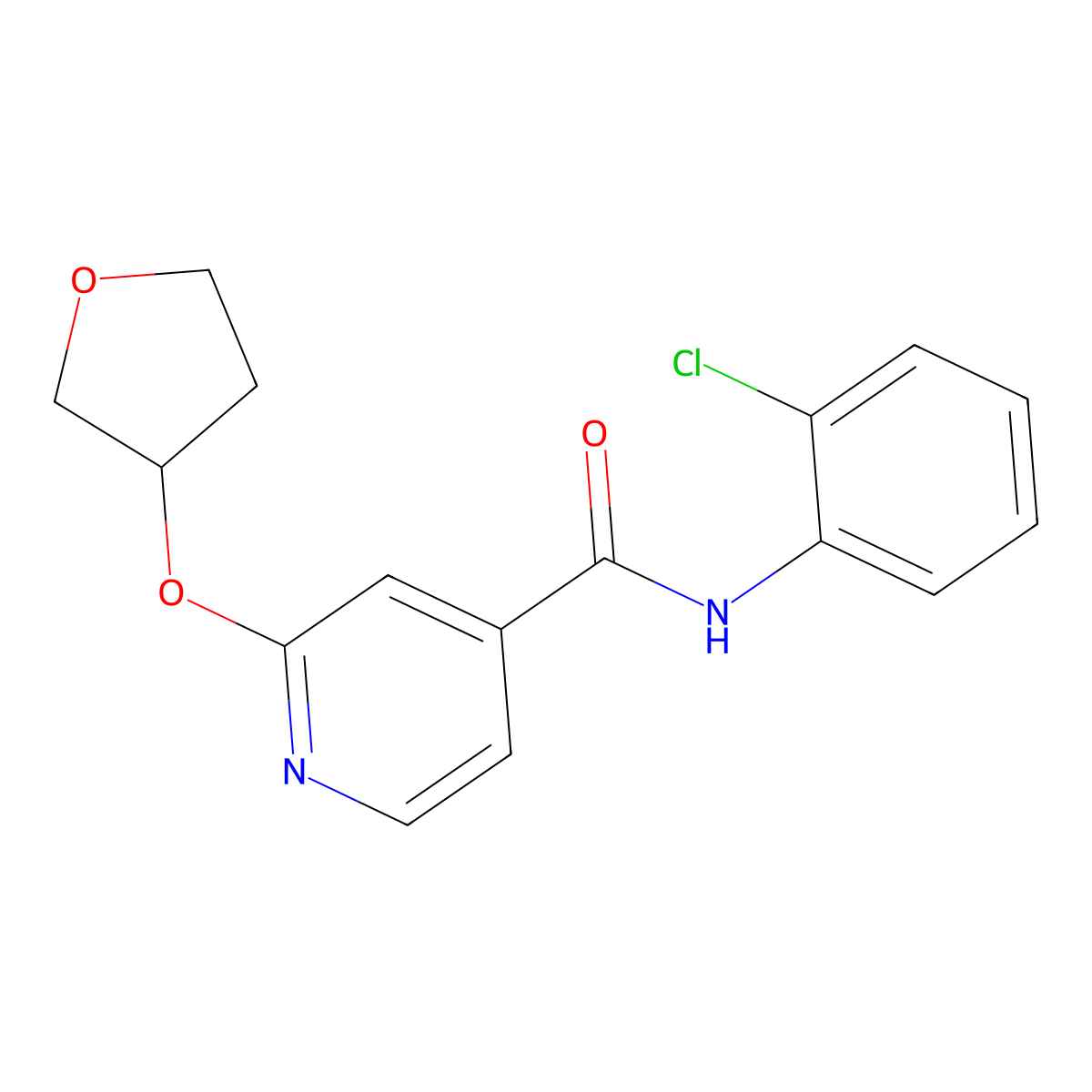 N-(2-chlorophenyl)-2-((tetrahydrofuran-3-yl)oxy)isonicotinamide molecular structure, CAS 1903235-93-7