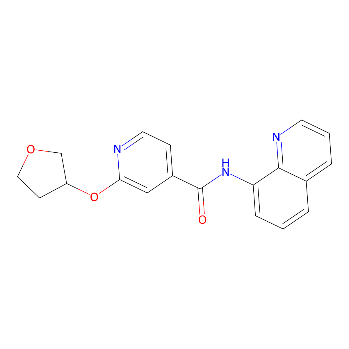 N-(quinolin-8-yl)-2-((tetrahydrofuran-3-yl)oxy)isonicotinamide molecular structure, CAS 1903236-51-0