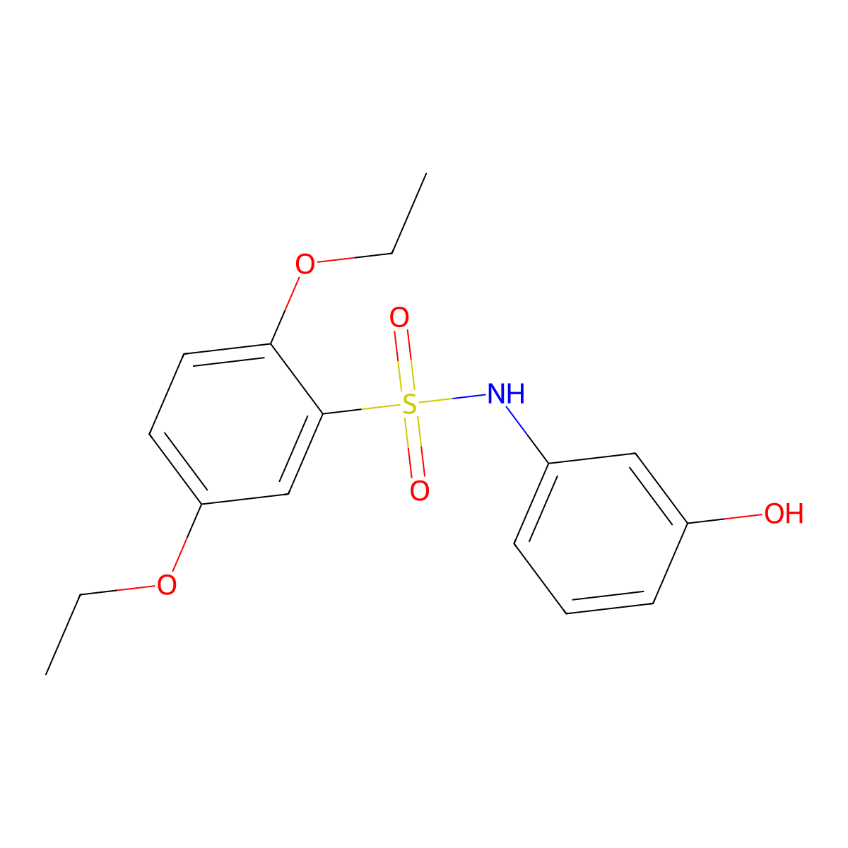 2,5-diethoxy-N-(3-hydroxyphenyl)benzenesulfonamide molecular structure, CAS 1903253-45-1