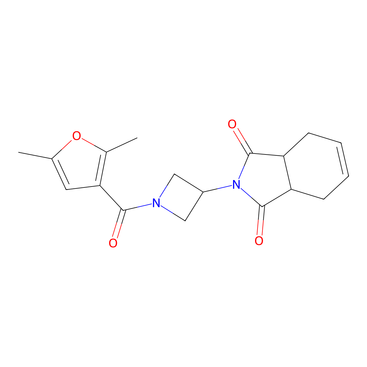 2-(1-(2,5-dimethylfuran-3-carbonyl)azetidin-3-yl)-3a,4,7,7a-tetrahydro-1H-isoindole-1,3(2H)-dione molecular structure, CAS 1903260-47-8