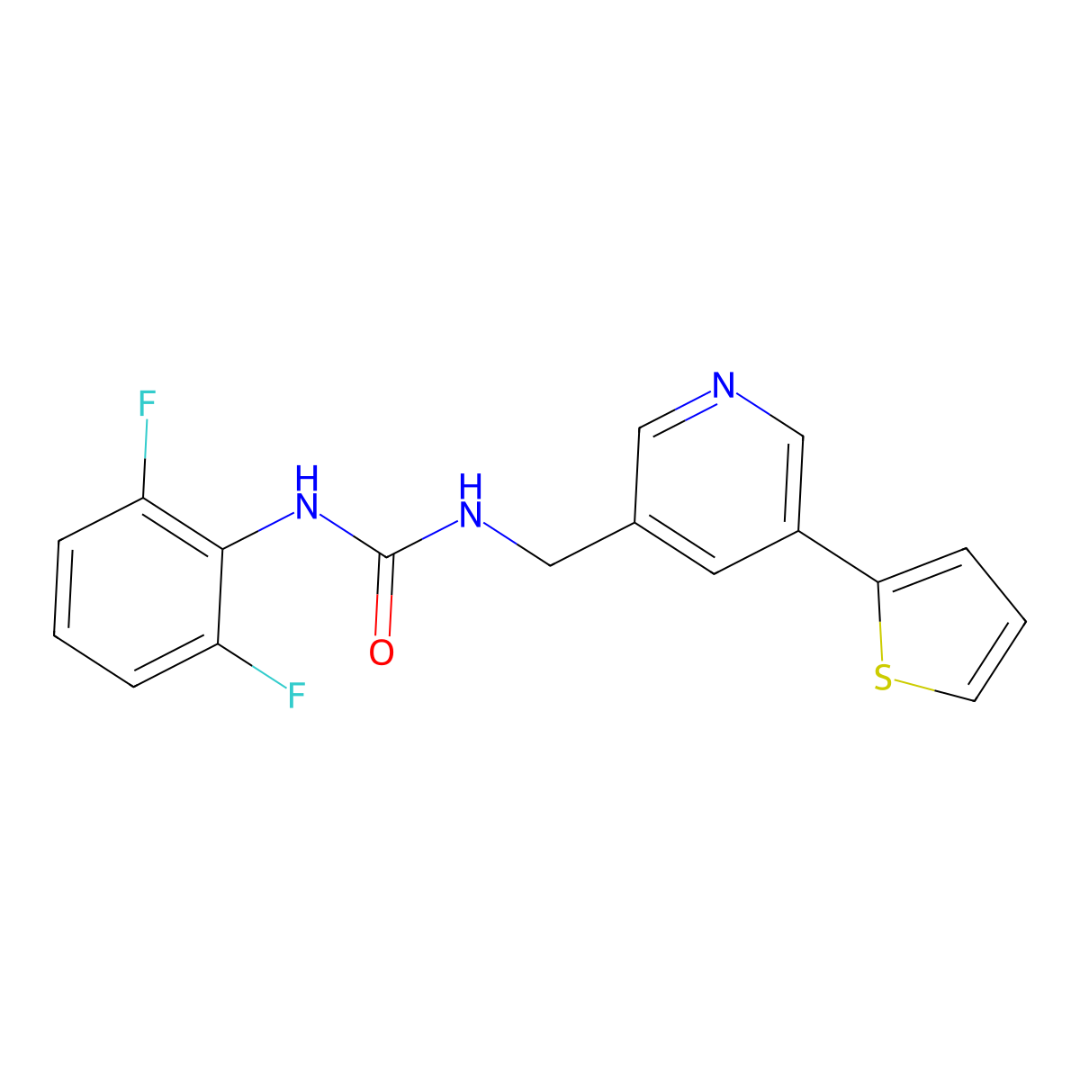 1-(2,6-Difluorophenyl)-3-{[5-(thiophen-2-yl)pyridin-3-yl]methyl}urea molecular structure, CAS 1903273-30-2