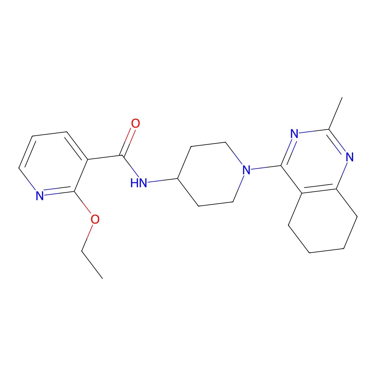 2-ethoxy-N-(1-(2-methyl-5,6,7,8-tetrahydroquinazolin-4-yl)piperidin-4-yl)nicotinamide molecular structure, CAS 1903283-69-1