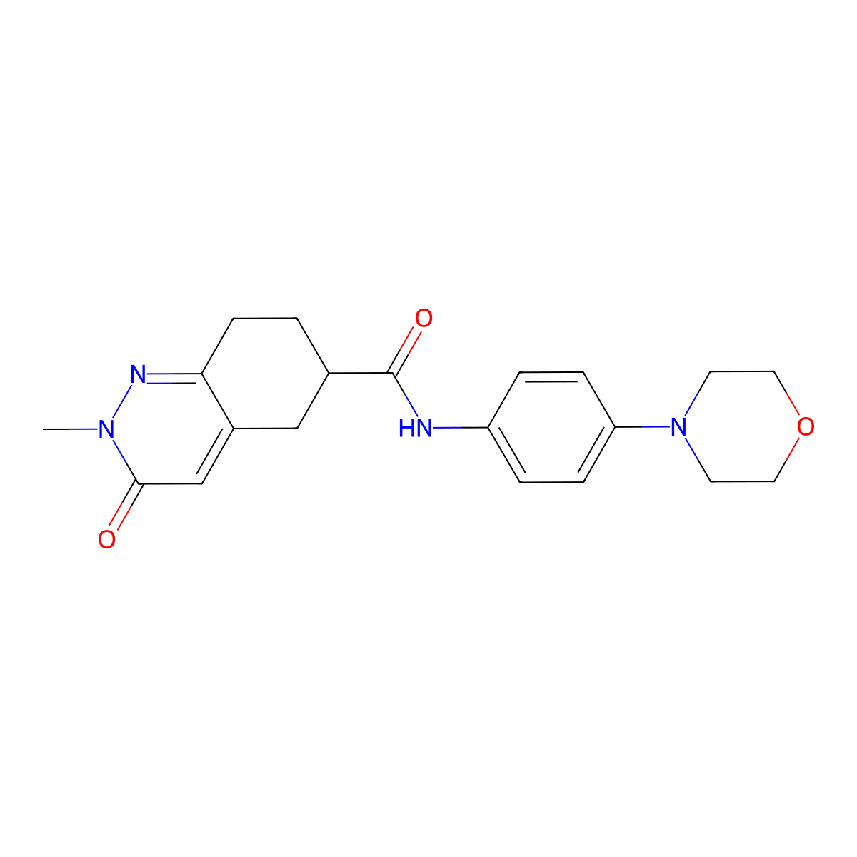2-methyl-N-(4-morpholinophenyl)-3-oxo-2,3,5,6,7,8-hexahydrocinnoline-6-carboxamide molecular structure, CAS 1903284-11-6