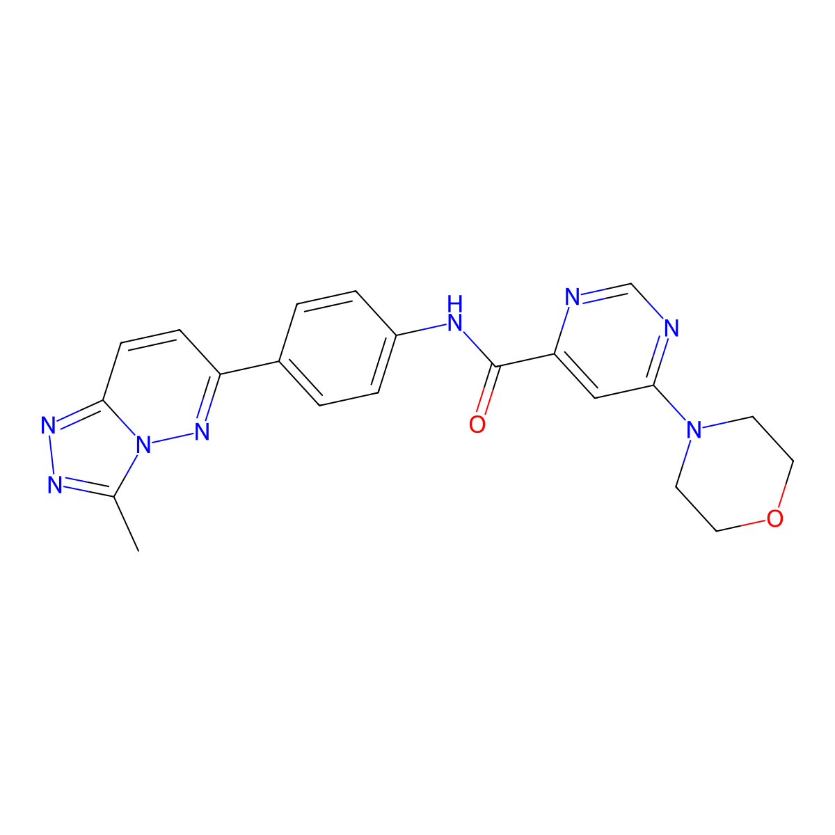 N-(4-(3-methyl-[1,2,4]triazolo[4,3-b]pyridazin-6-yl)phenyl)-6-morpholinopyrimidine-4-carboxamide molecular structure, CAS 1903286-01-0
