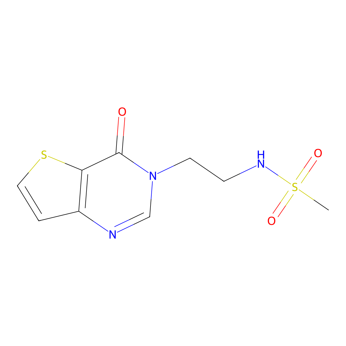 N-(2-(4-oxothieno[3,2-d]pyrimidin-3(4H)-yl)ethyl)methanesulfonamide molecular structure, CAS 1903286-89-4