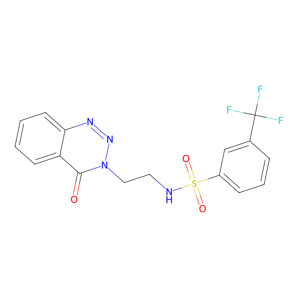 N-(2-(4-oxobenzo[d][1,2,3]triazin-3(4H)-yl)ethyl)-3-(trifluoromethyl)benzenesulfonamide molecular structure, CAS 1903290-00-5