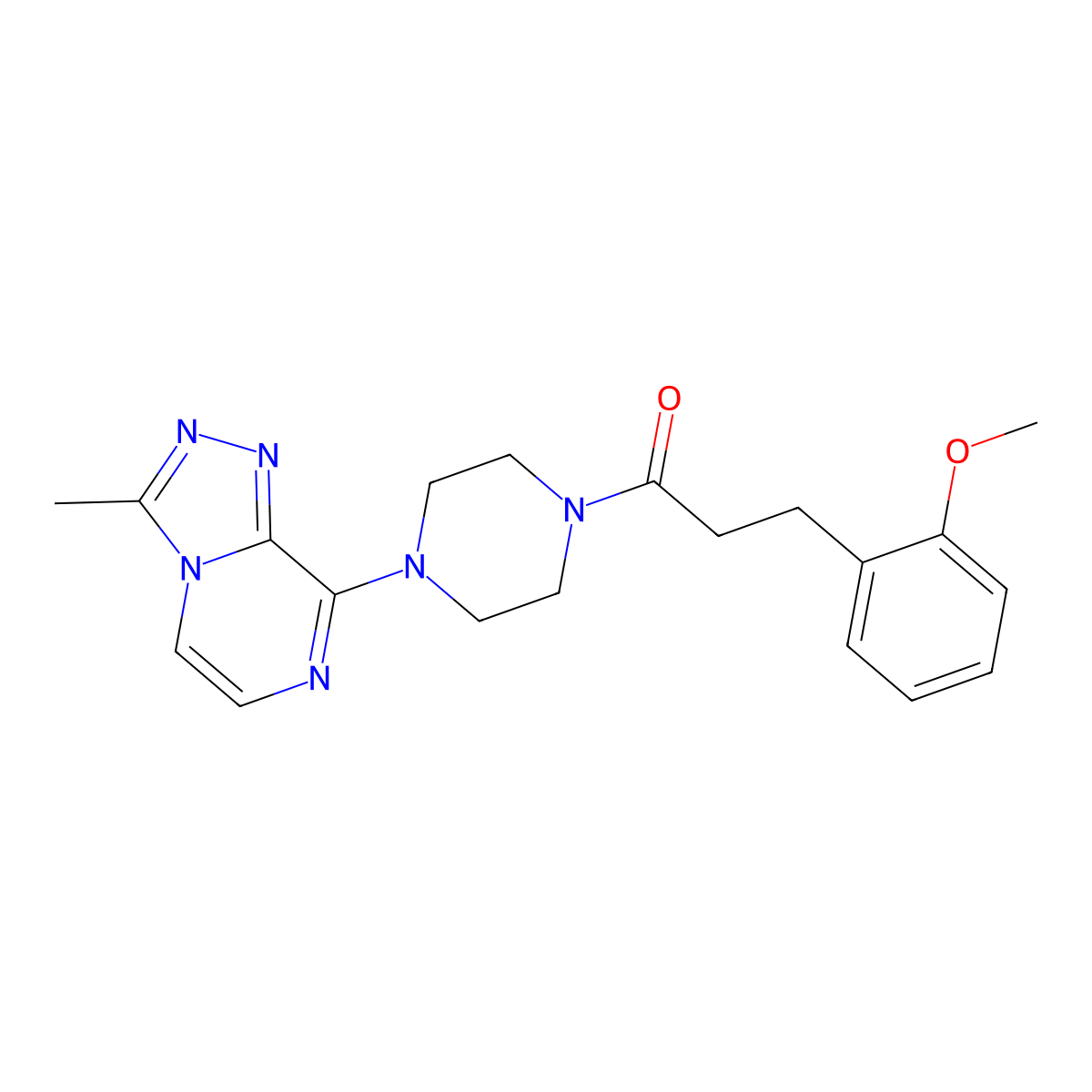 3-(2-Methoxyphenyl)-1-(4-{3-methyl-[1,2,4]triazolo[4,3-a]pyrazin-8-yl}piperazin-1-yl)propan-1-one molecular structure, CAS 1903290-44-7