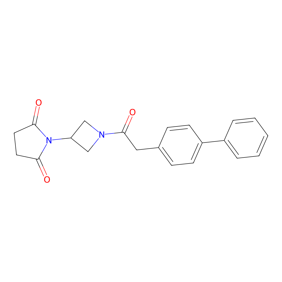 1-(1-(2-([1,1'-Biphenyl]-4-yl)acetyl)azetidin-3-yl)pyrrolidine-2,5-dione molecular structure, CAS 1903296-71-8