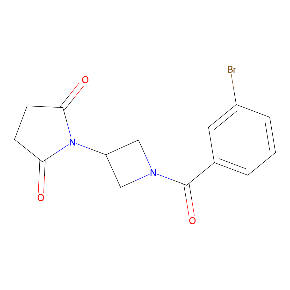 1-[1-(3-Bromobenzoyl)azetidin-3-yl]pyrrolidine-2,5-dione molecular structure, CAS 1903296-74-1