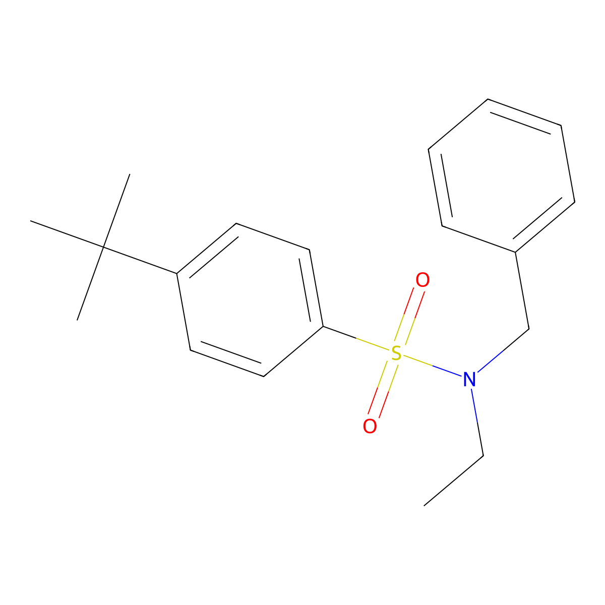 N-benzyl-4-tert-butyl-N-ethylbenzene-1-sulfonamide molecular structure, CAS 1903296-89-8