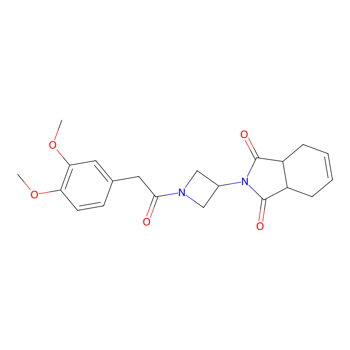 2-(1-(2-(3,4-dimethoxyphenyl)acetyl)azetidin-3-yl)-3a,4,7,7a-tetrahydro-1H-isoindole-1,3(2H)-dione molecular structure, CAS 1903297-81-3