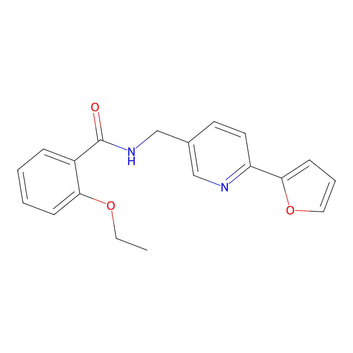 2-ethoxy-N-{[6-(furan-2-yl)pyridin-3-yl]methyl}benzamide molecular structure, CAS 1903298-67-8