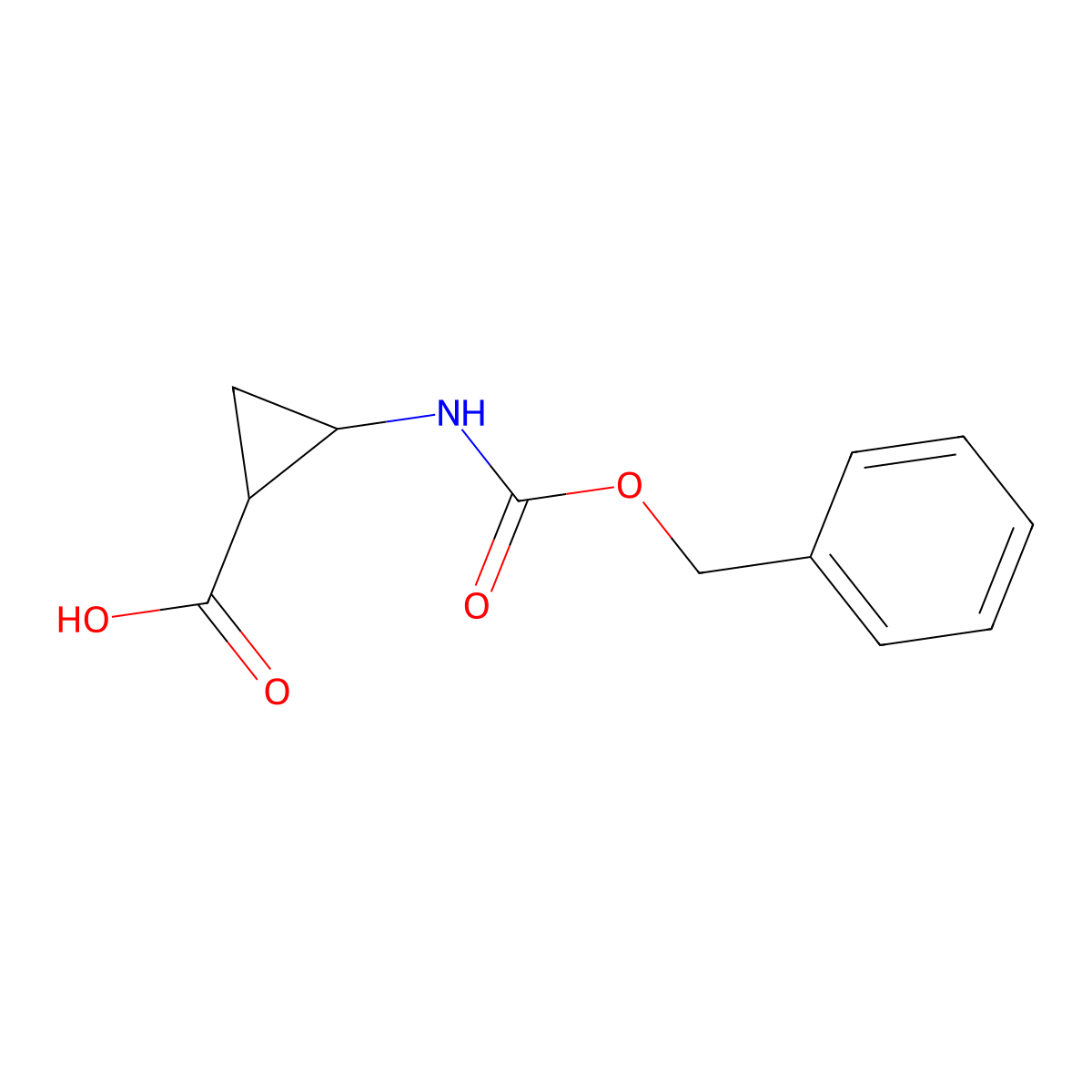 rac-(1R,2S)-2-{[(benzyloxy)carbonyl]amino}cyclopropane-1-carboxylicacid molecular structure, CAS 1903302-86-2