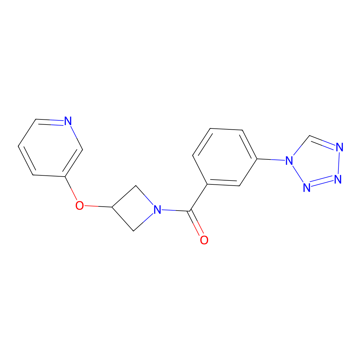 (3-(1H-tetrazol-1-yl)phenyl)(3-(pyridin-3-yloxy)azetidin-1-yl)methanone molecular structure, CAS 1903304-08-4