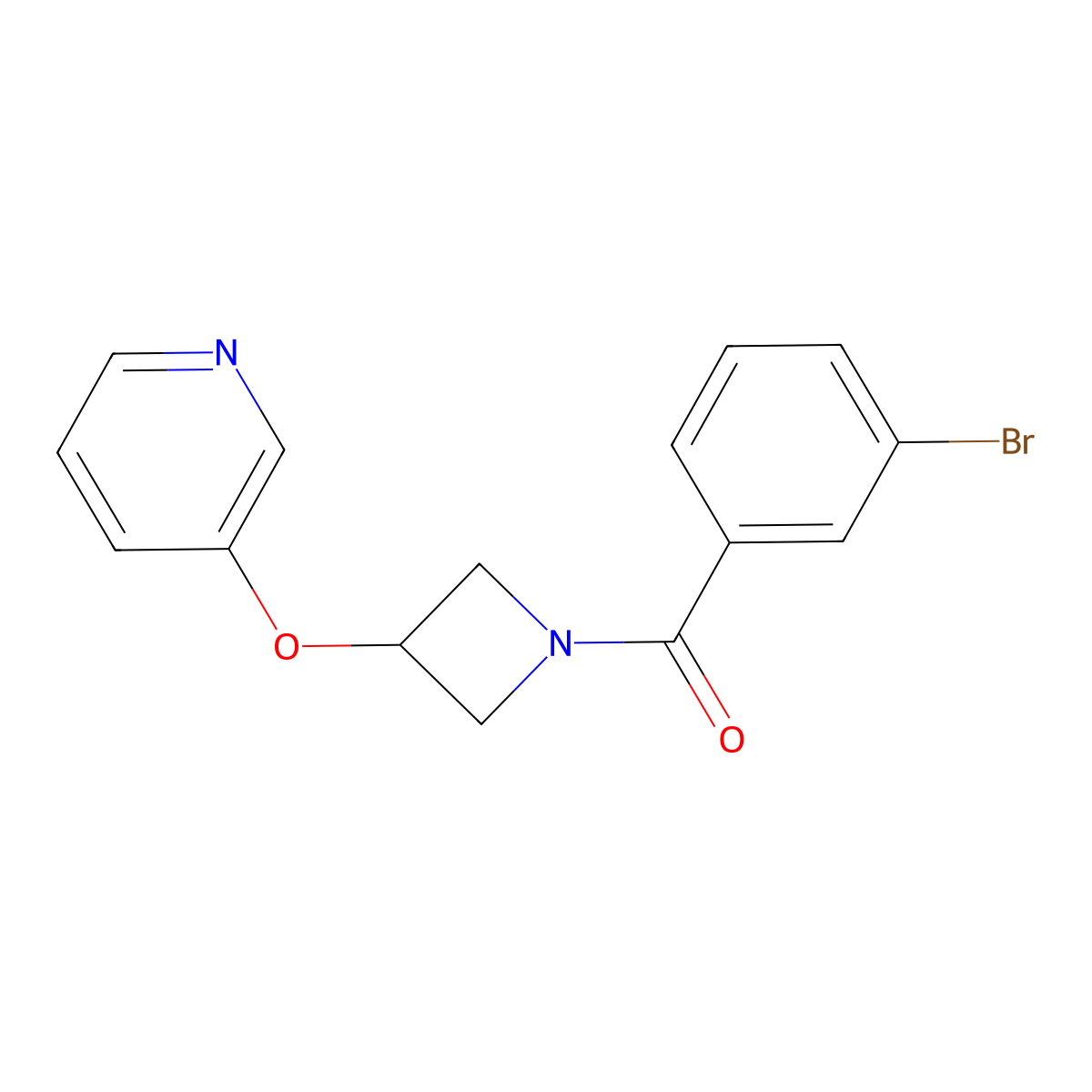 (3-Bromophenyl)(3-(pyridin-3-yloxy)azetidin-1-yl)methanone molecular structure, CAS 1903304-51-7