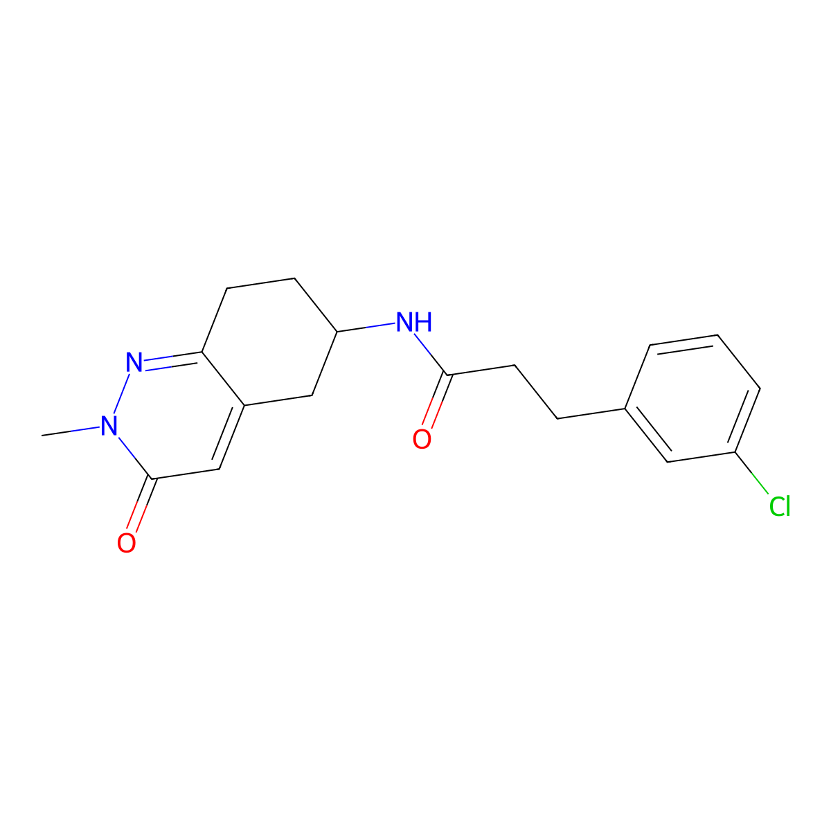 3-(3-chlorophenyl)-N-(2-methyl-3-oxo-2,3,5,6,7,8-hexahydrocinnolin-6-yl)propanamide molecular structure, CAS 1903306-85-3