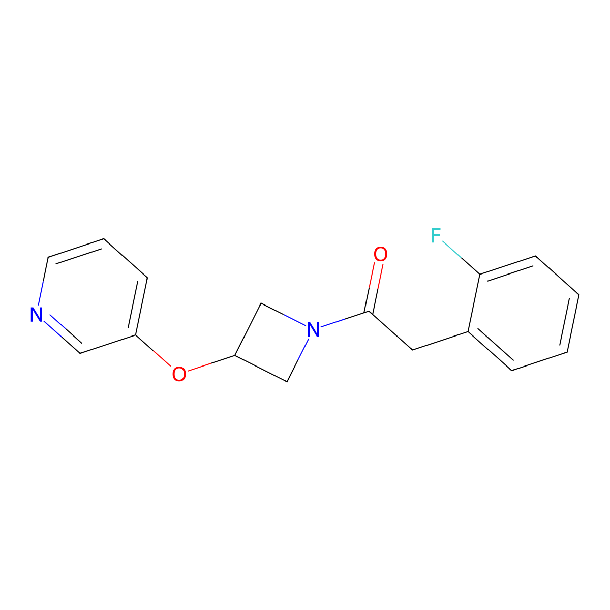 2-(2-Fluorophenyl)-1-(3-(pyridin-3-yloxy)azetidin-1-yl)ethanone molecular structure, CAS 1903307-61-8