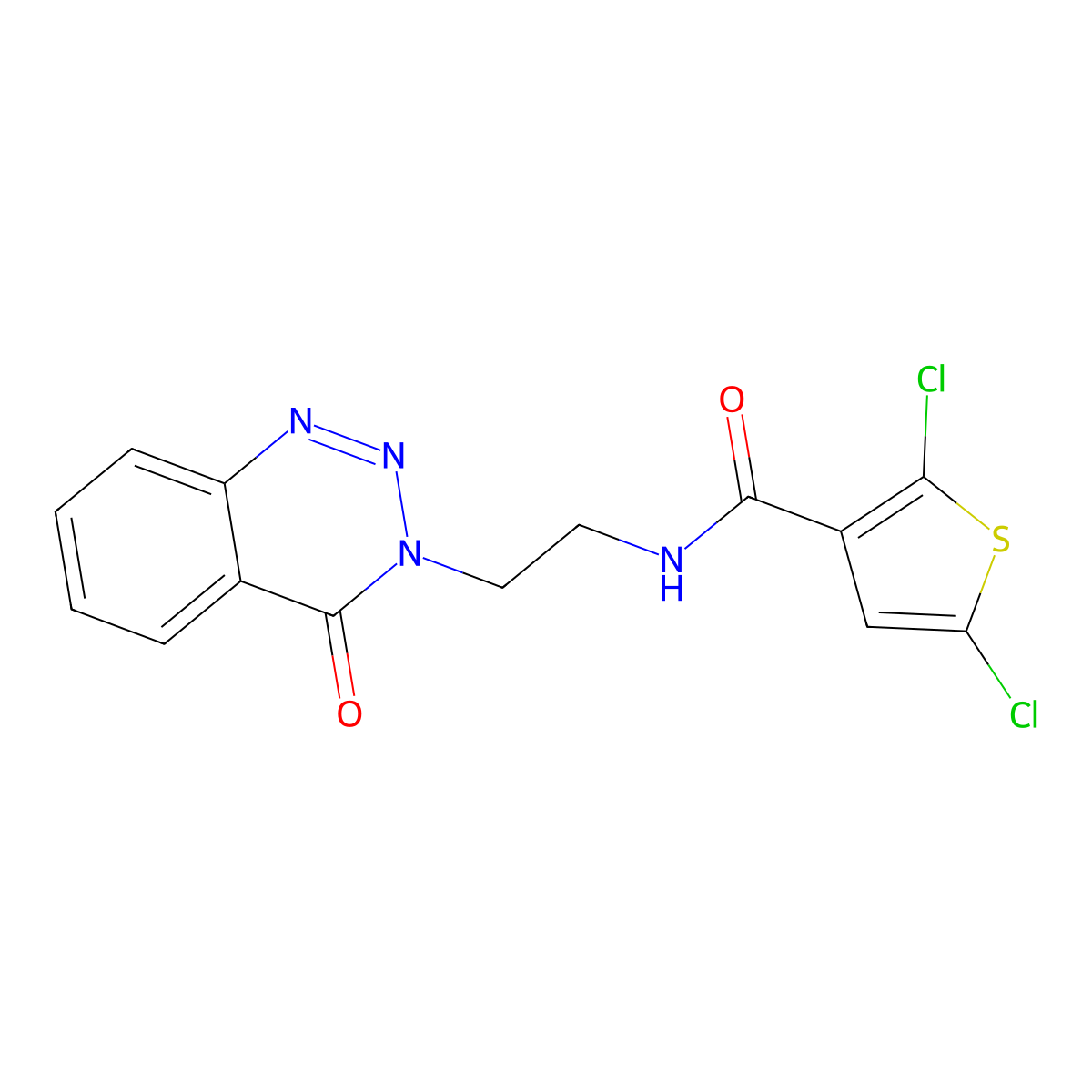 2,5-dichloro-N-(2-(4-oxobenzo[d][1,2,3]triazin-3(4H)-yl)ethyl)thiophene-3-carboxamide molecular structure, CAS 1903307-62-9