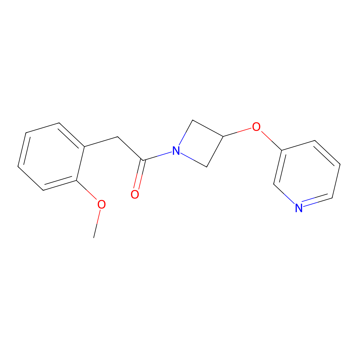 2-(2-Methoxyphenyl)-1-(3-(pyridin-3-yloxy)azetidin-1-yl)ethanone molecular structure, CAS 1903307-71-0