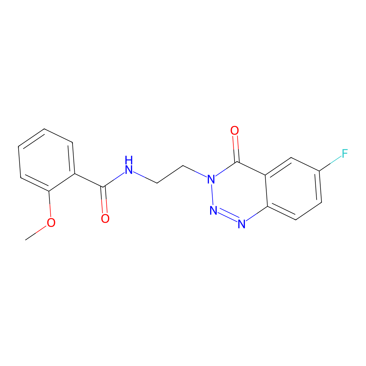N-(2-(6-fluoro-4-oxobenzo[d][1,2,3]triazin-3(4H)-yl)ethyl)-2-methoxybenzamide molecular structure, CAS 1903307-88-9