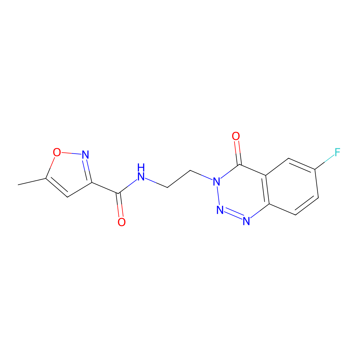 N-(2-(6-fluoro-4-oxobenzo[d][1,2,3]triazin-3(4H)-yl)ethyl)-5-methylisoxazole-3-carboxamide molecular structure, CAS 1903308-02-0