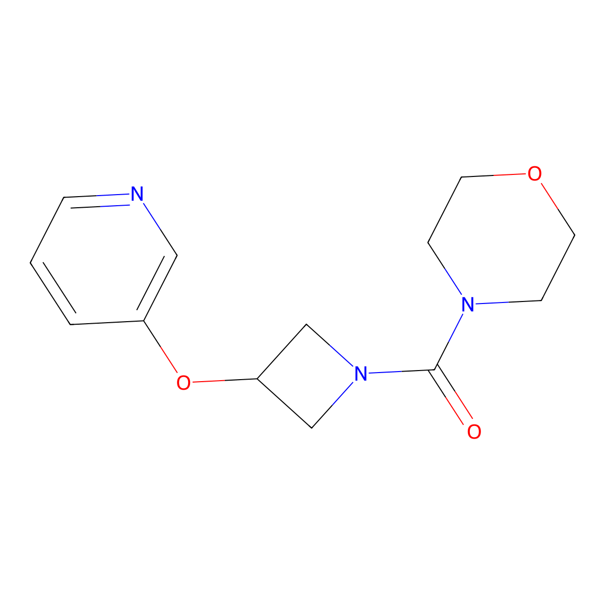 Morpholino(3-(pyridin-3-yloxy)azetidin-1-yl)methanone molecular structure, CAS 1903308-05-3