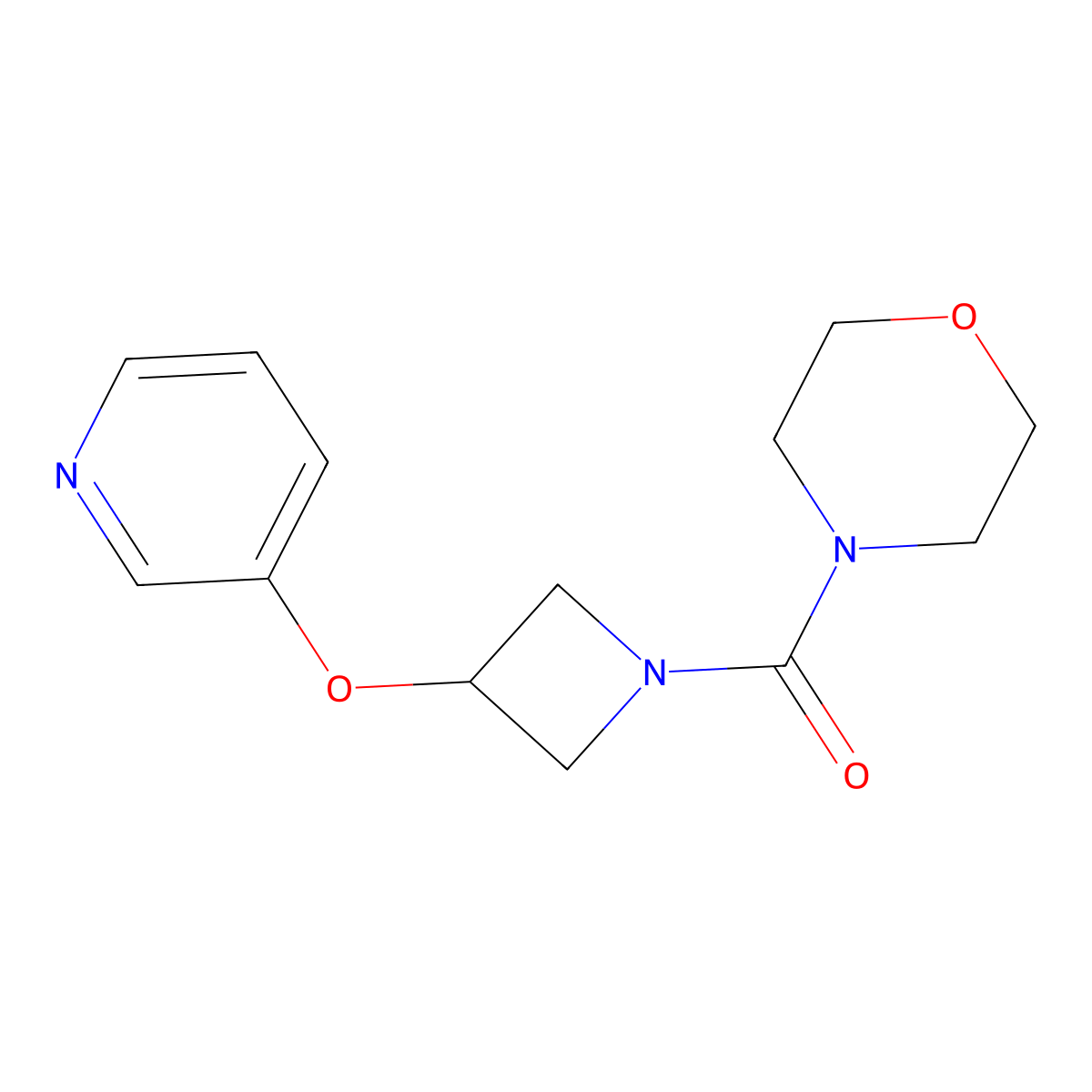 Morpholino(3-(pyridin-3-yloxy)azetidin-1-yl)methanone molecular structure, CAS 1903308-05-3