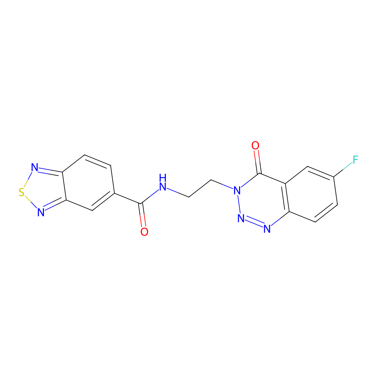 N-(2-(6-fluoro-4-oxobenzo[d][1,2,3]triazin-3(4H)-yl)ethyl)benzo[c][1,2,5]thiadiazole-5-carboxamide molecular structure, CAS 1903308-11-1