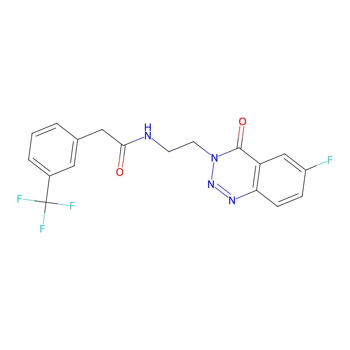 N-(2-(6-fluoro-4-oxobenzo[d][1,2,3]triazin-3(4H)-yl)ethyl)-2-(3-(trifluoromethyl)phenyl)acetamide molecular structure, CAS 1903308-30-4