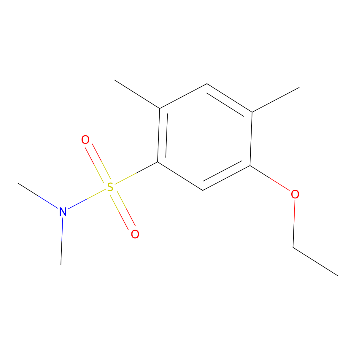 5-ethoxy-N,N,2,4-tetramethylbenzene-1-sulfonamide molecular structure, CAS 1903309-14-7