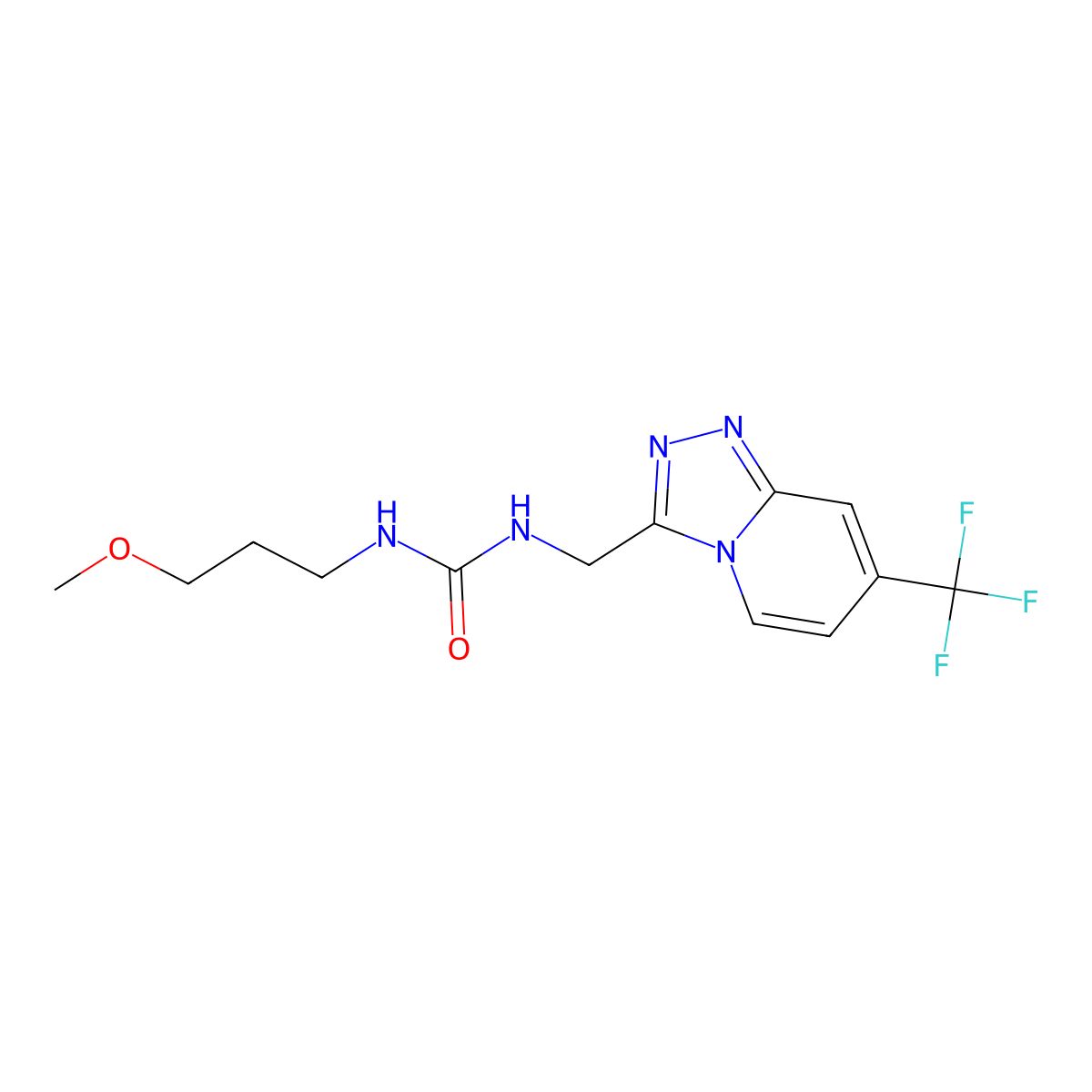 1-(3-Methoxypropyl)-3-((7-(trifluoromethyl)-[1,2,4]triazolo[4,3-a]pyridin-3-yl)methyl)urea molecular structure, CAS 1903310-63-3