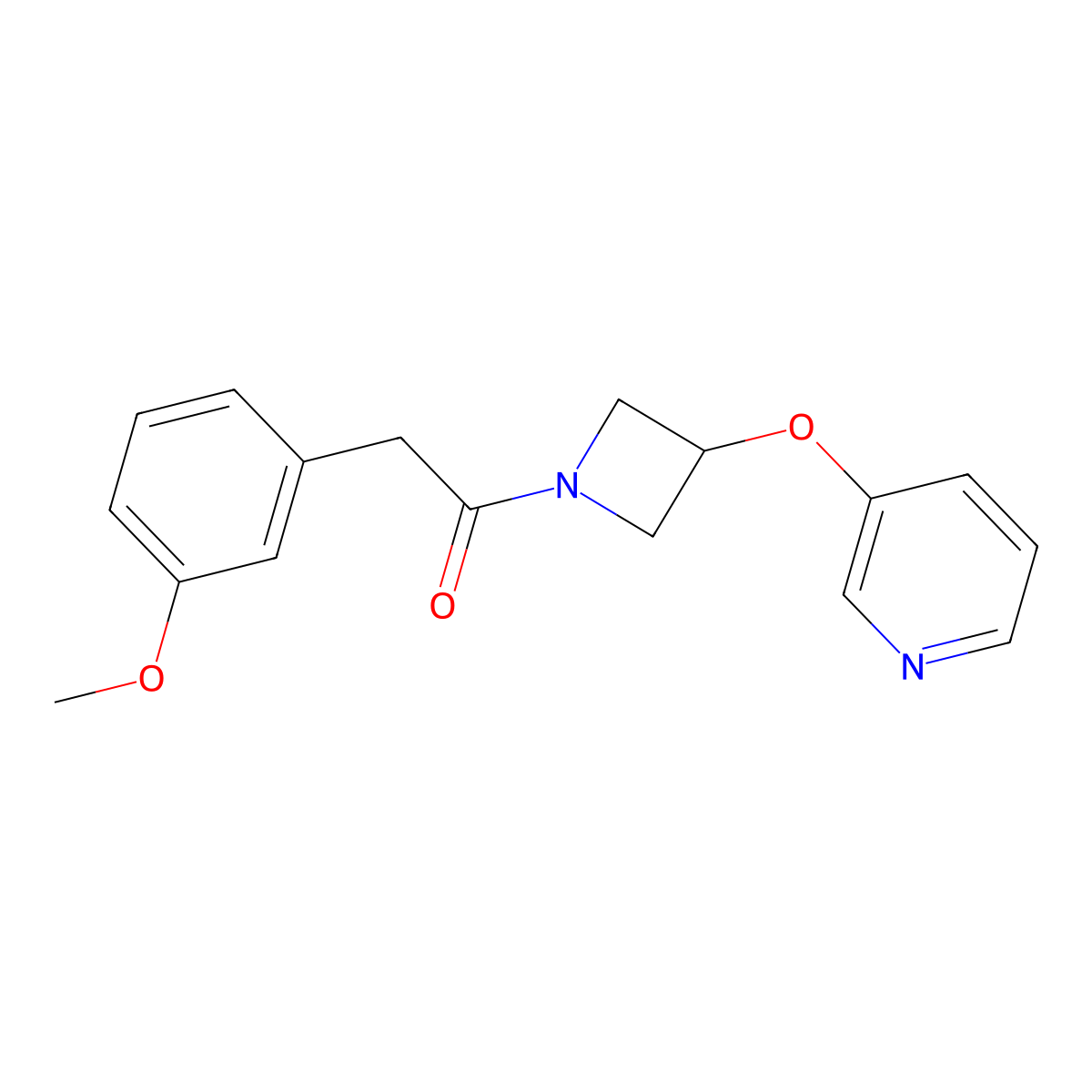 2-(3-Methoxyphenyl)-1-(3-(pyridin-3-yloxy)azetidin-1-yl)ethanone molecular structure, CAS 1903313-65-4