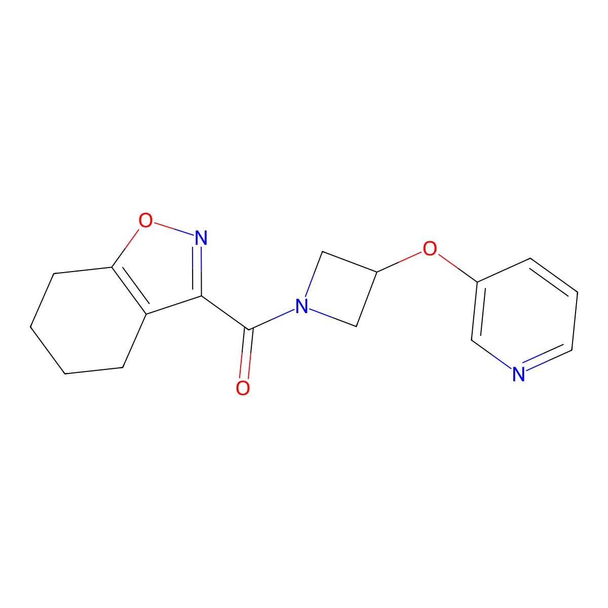 (3-(Pyridin-3-yloxy)azetidin-1-yl)(4,5,6,7-tetrahydrobenzo[d]isoxazol-3-yl)methanone molecular structure, CAS 1903313-78-9