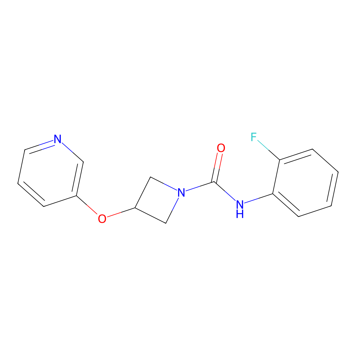 N-(2-fluorophenyl)-3-(pyridin-3-yloxy)azetidine-1-carboxamide molecular structure, CAS 1903314-05-5