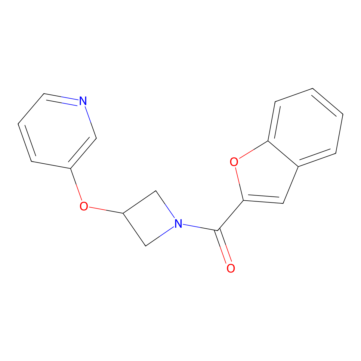 Benzofuran-2-yl(3-(pyridin-3-yloxy)azetidin-1-yl)methanone molecular structure, CAS 1903315-06-9