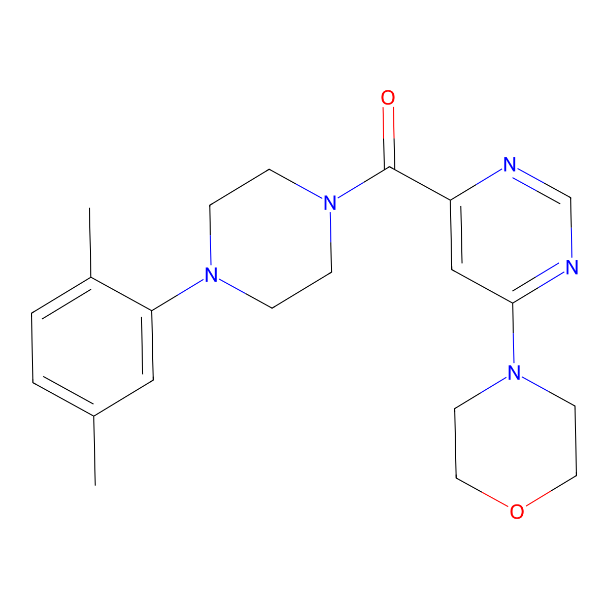 (4-(2,5-Dimethylphenyl)piperazin-1-yl)(6-morpholinopyrimidin-4-yl)methanone molecular structure, CAS 1903330-16-4
