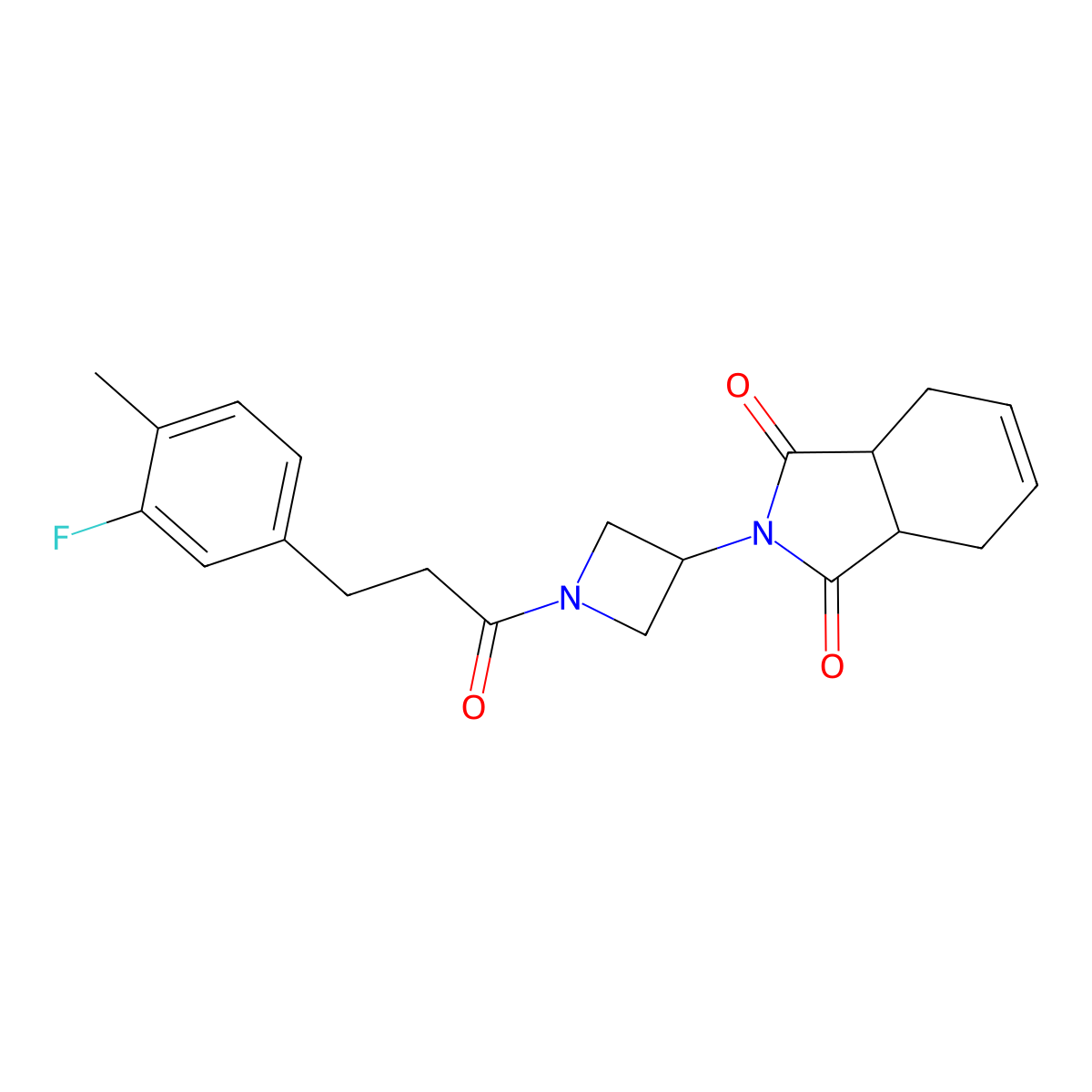 2-(1-(3-(3-fluoro-4-methylphenyl)propanoyl)azetidin-3-yl)-3a,4,7,7a-tetrahydro-1H-isoindole-1,3(2H)-dione molecular structure, CAS 1903330-67-5