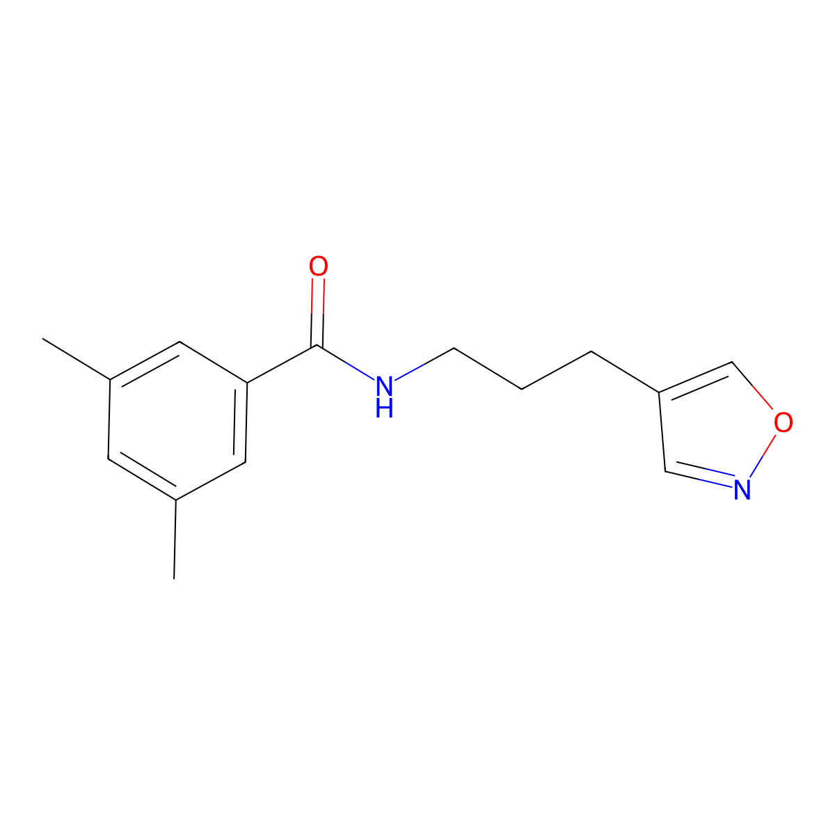 N-(3-(isoxazol-4-yl)propyl)-3,5-dimethylbenzamide molecular structure, CAS 1903332-68-2