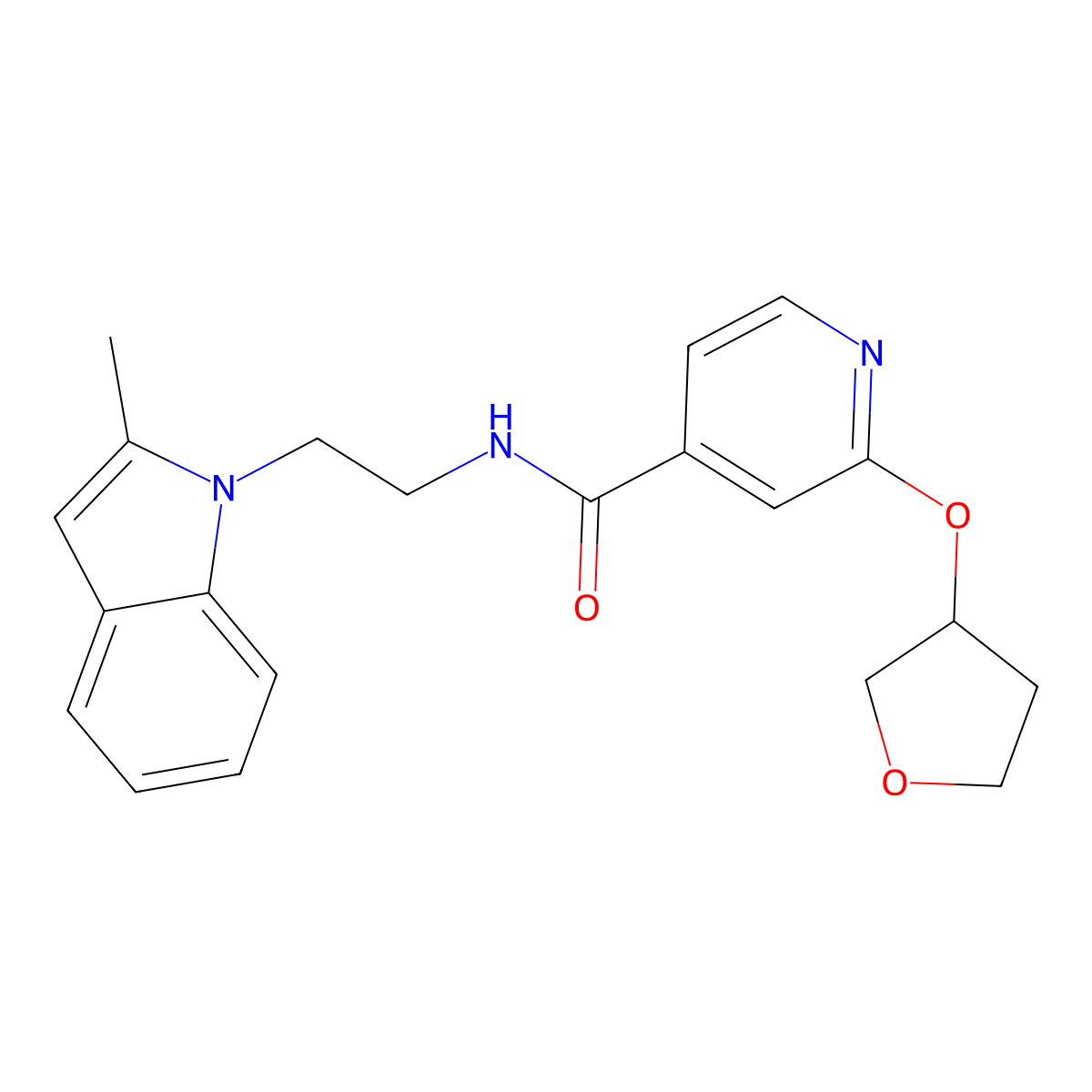 N-(2-(2-methyl-1H-indol-1-yl)ethyl)-2-((tetrahydrofuran-3-yl)oxy)isonicotinamide molecular structure, CAS 1903333-83-4